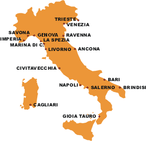 mappa porti italiani